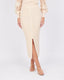 Sparkle Knitted Beige Long Skirt