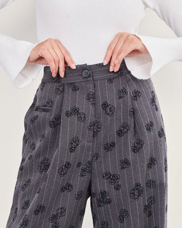 Graphite rose pants