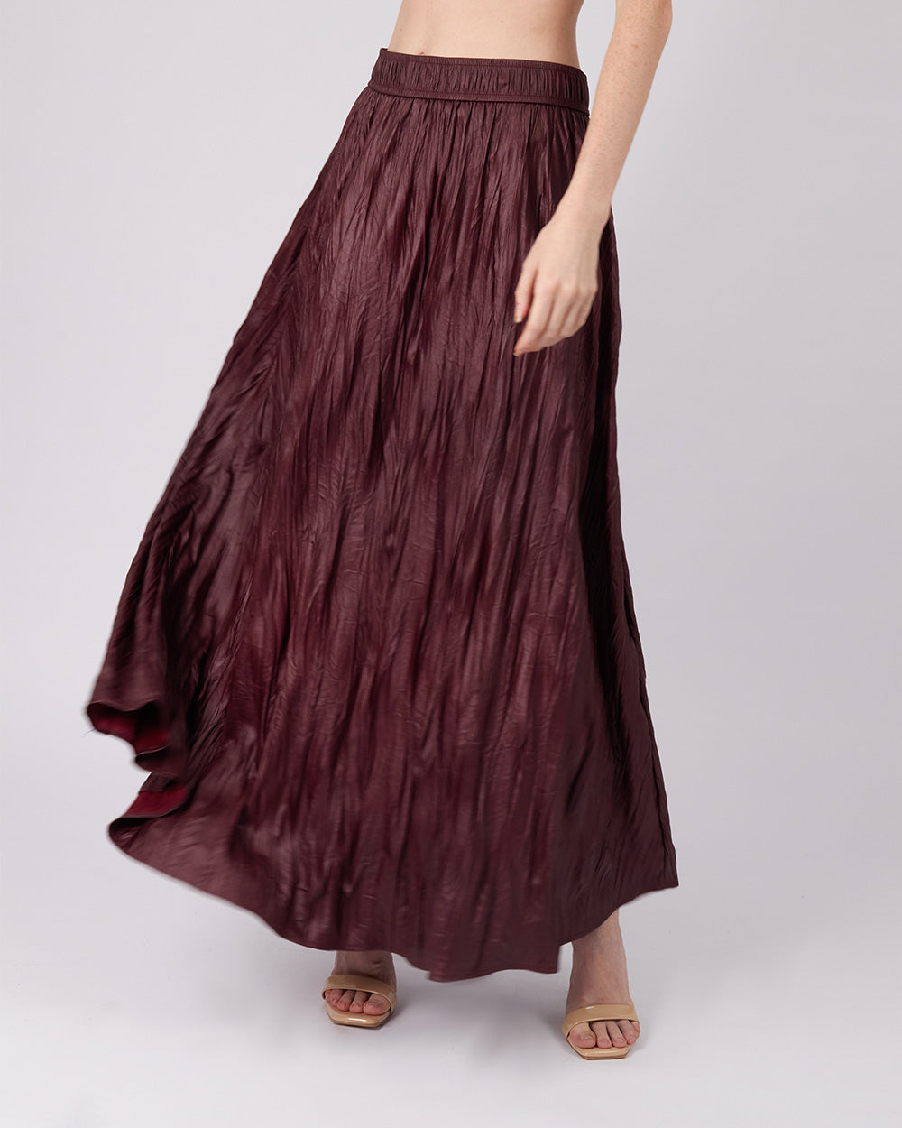 Burgundy Ribbed Skirt