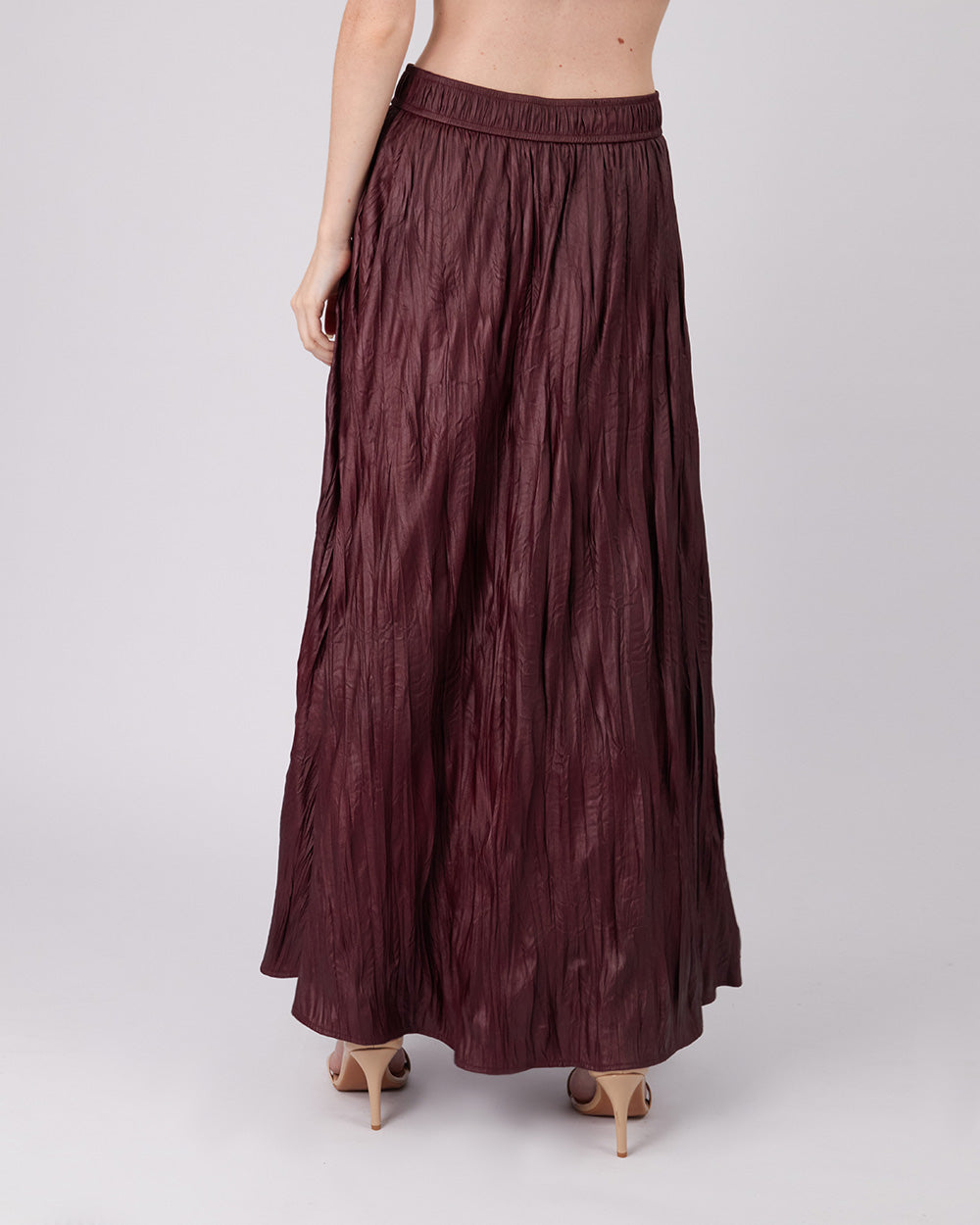 Burgundy Ribbed Skirt