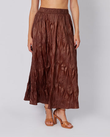 Camel Ruffed Skirt