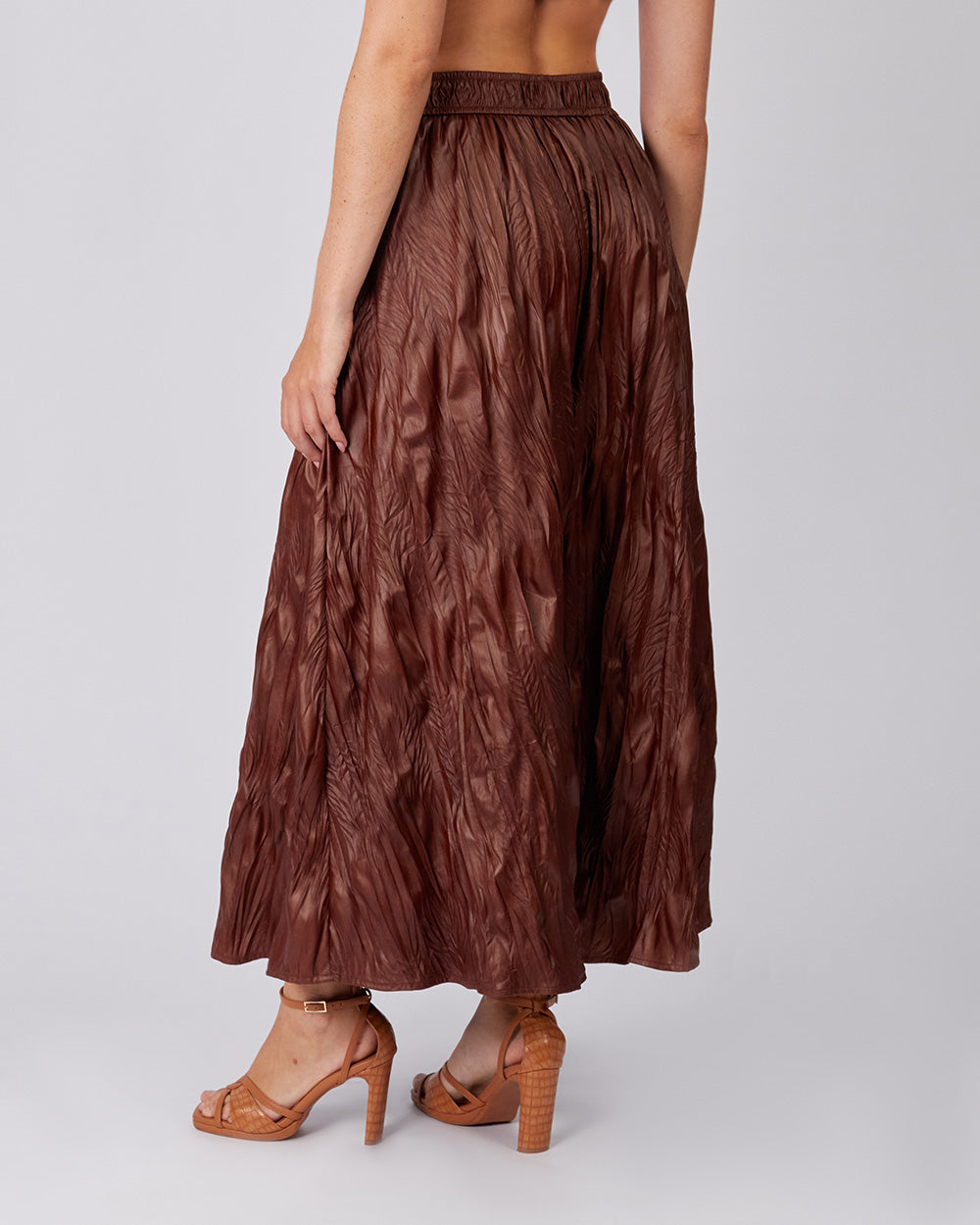 Camel Ruffed Skirt