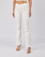 White Denim Pants Buttons