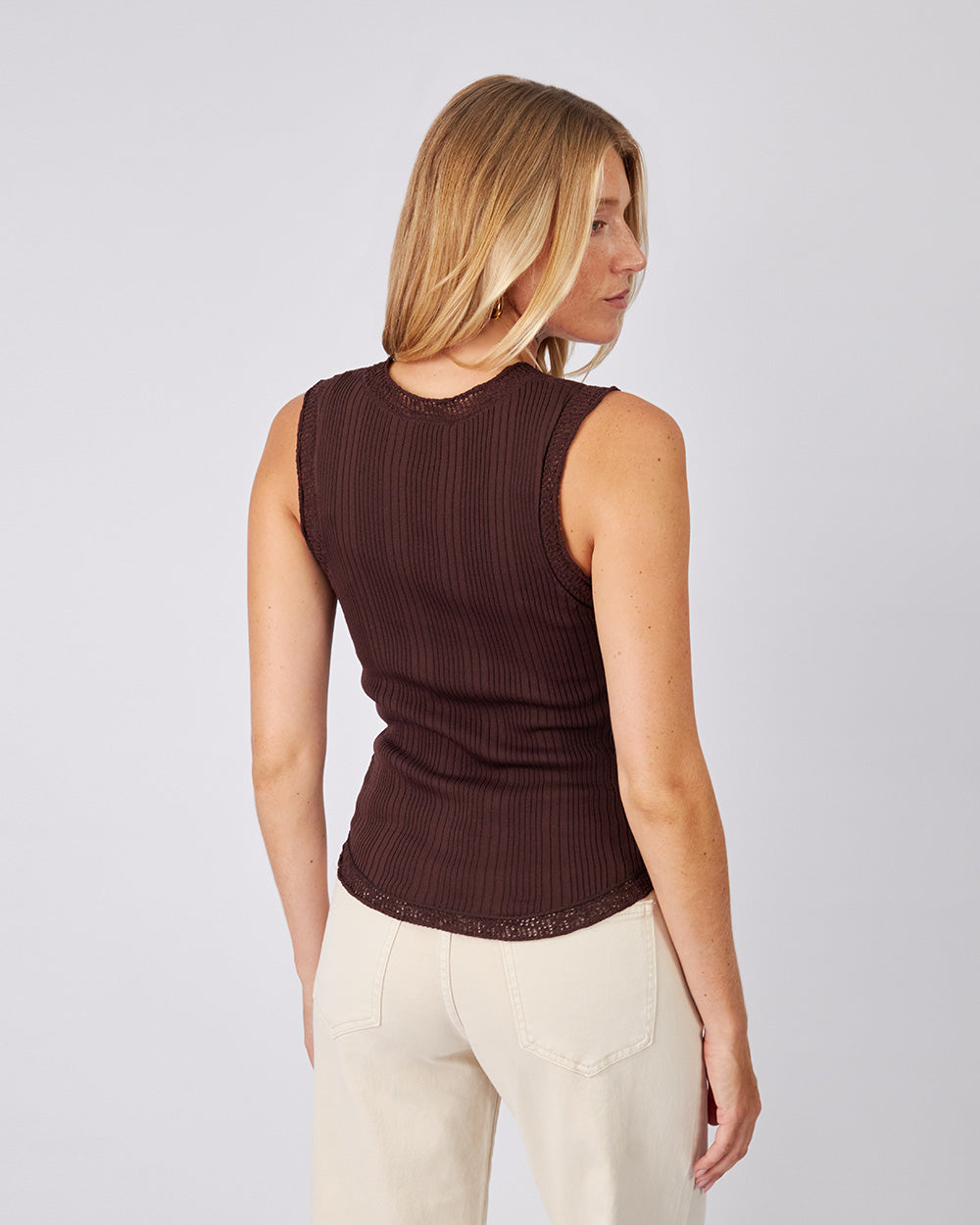 Chocolate Ribbed Top
