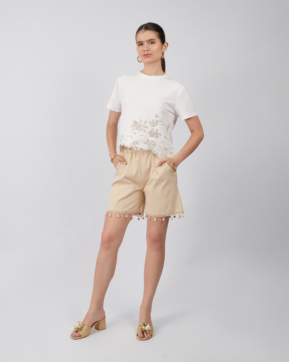 White Top Lace And Flowers