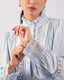 Sky Blue Brocade Blouse