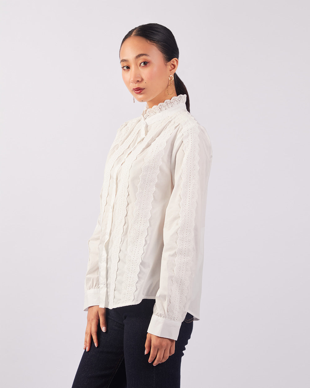 White Broderie Blouse