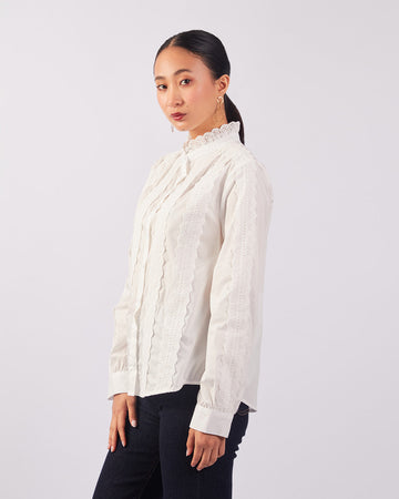 White Broderie Blouse
