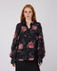 Black Shirt Pink Flowers