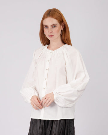 White Blouse  Darts At The Chest