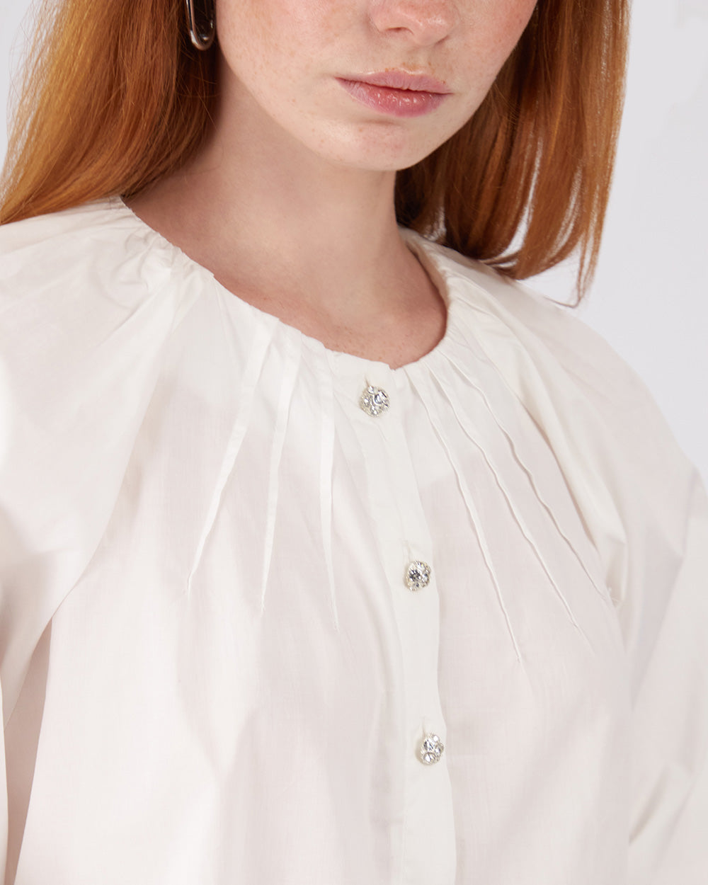 White Blouse  Darts At The Chest