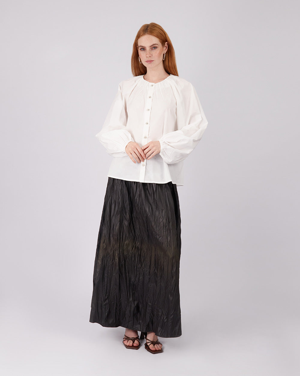 White Blouse  Darts At The Chest
