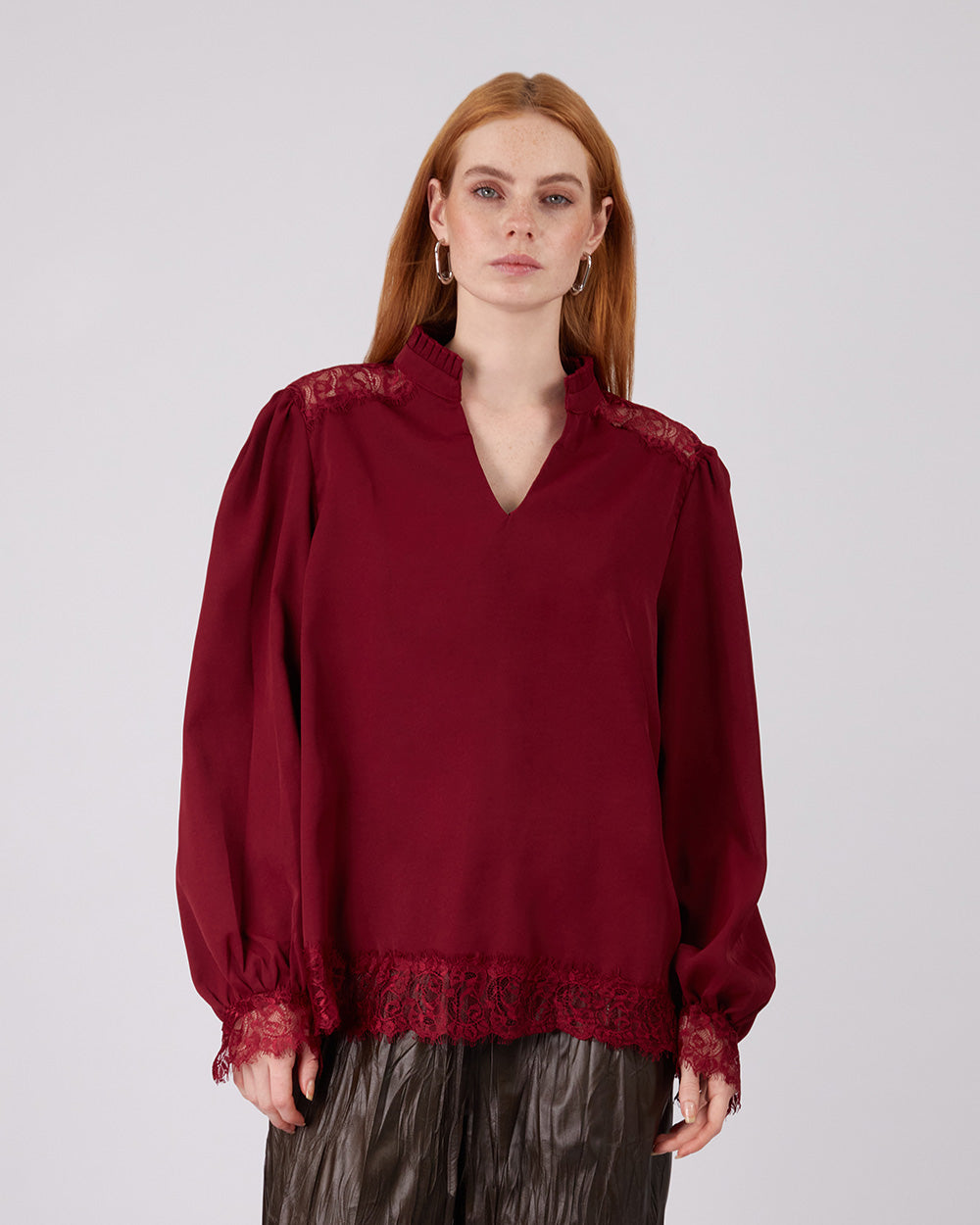 White Blouse Round Neck