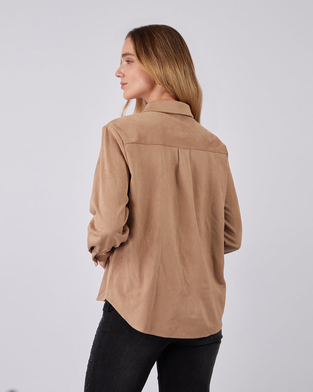 Beige Suede Shirt