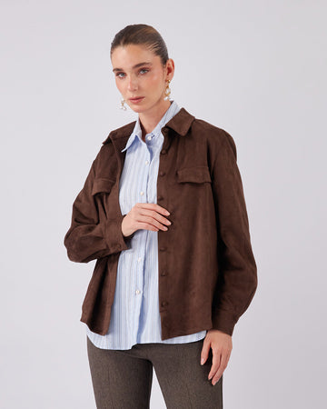Brown Suede Shirt