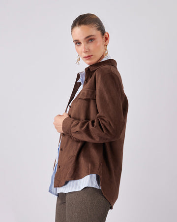 Brown Suede Shirt