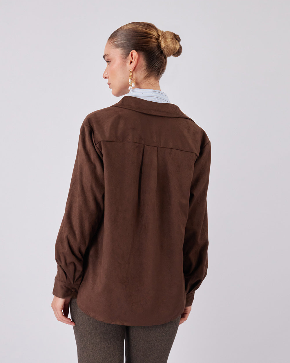 Brown Suede Shirt