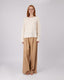 Cream Sweater Wavy Edges