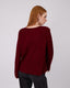 Burgundy Wave Sweater