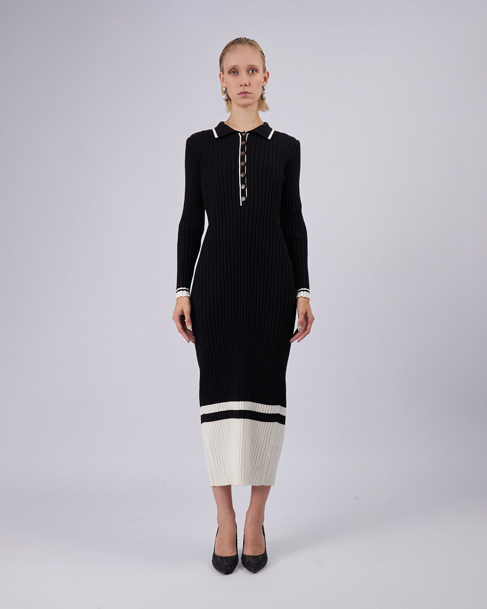 Kate Black Knitted Dress