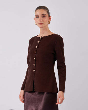 Chocolate Knitted Sweater