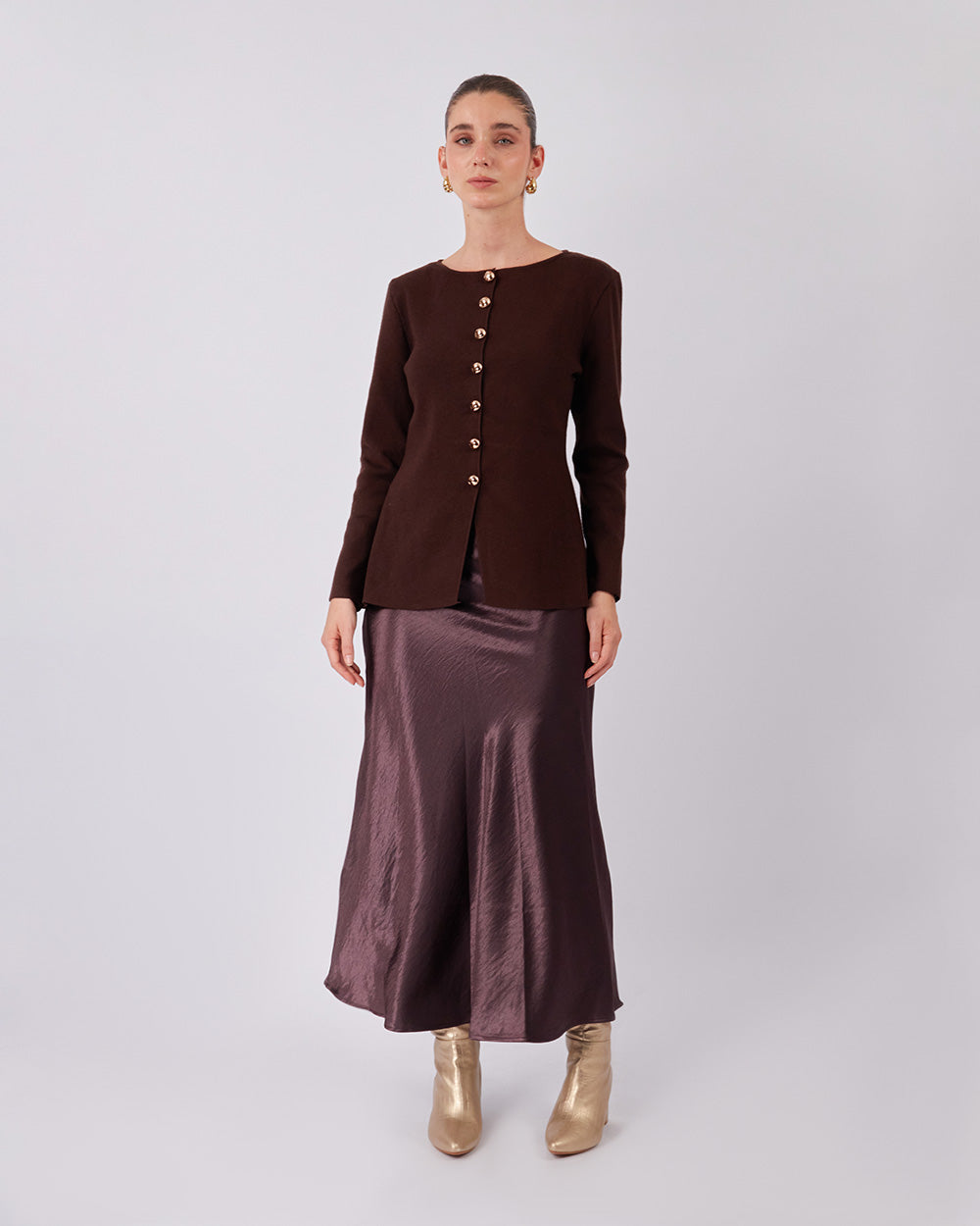 Chocolate Knitted Sweater