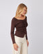 Brown Sweater Central Drape