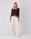 Brown Sweater Central Drape