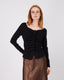 Black Draped Sweater