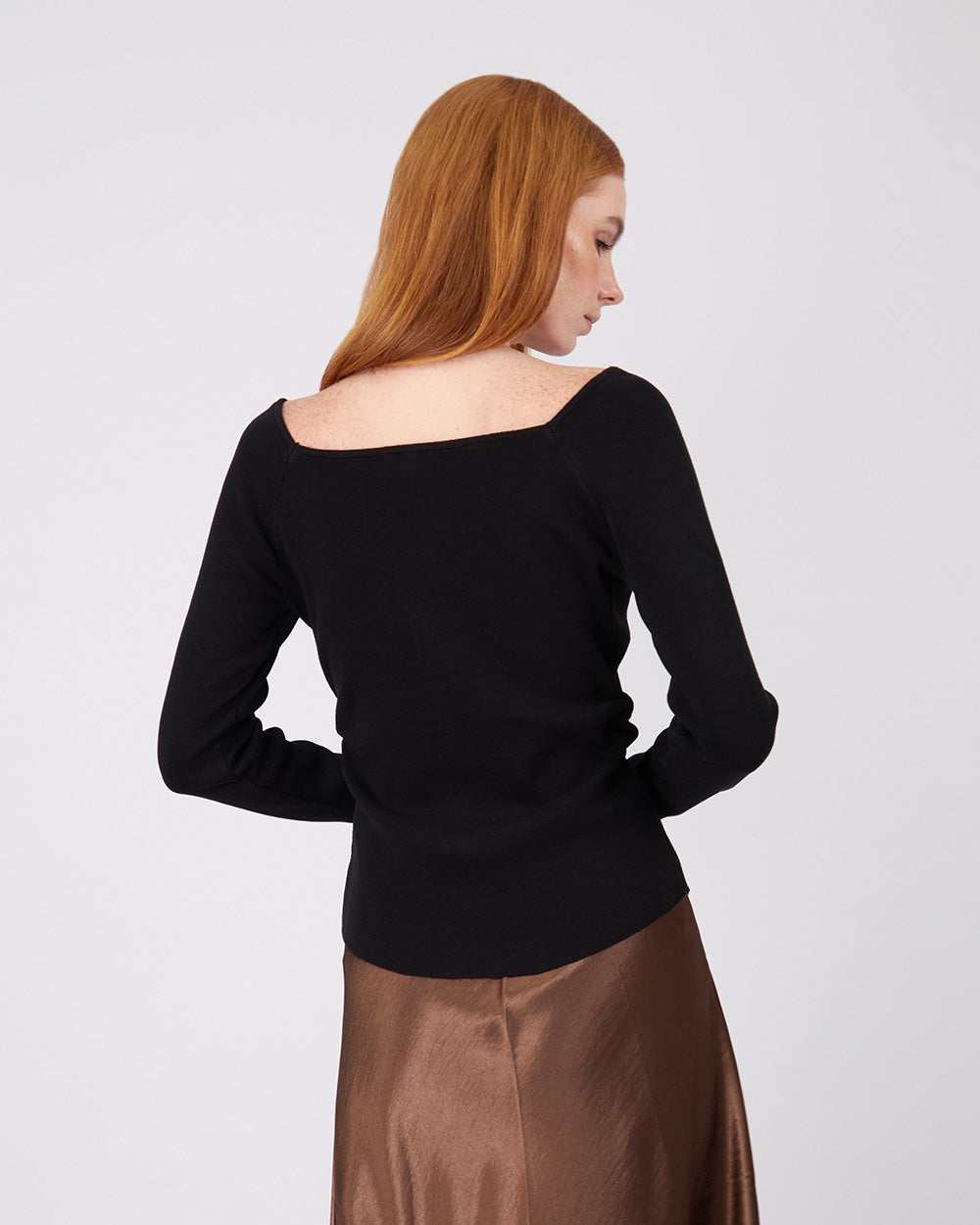 Black Draped Sweater