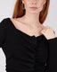 Black Draped Sweater