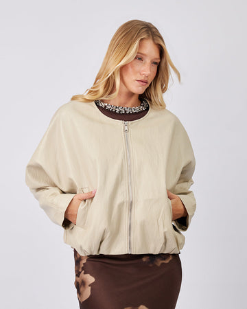 Beige Balloon Style Jacket