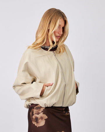 Beige Balloon Style Jacket