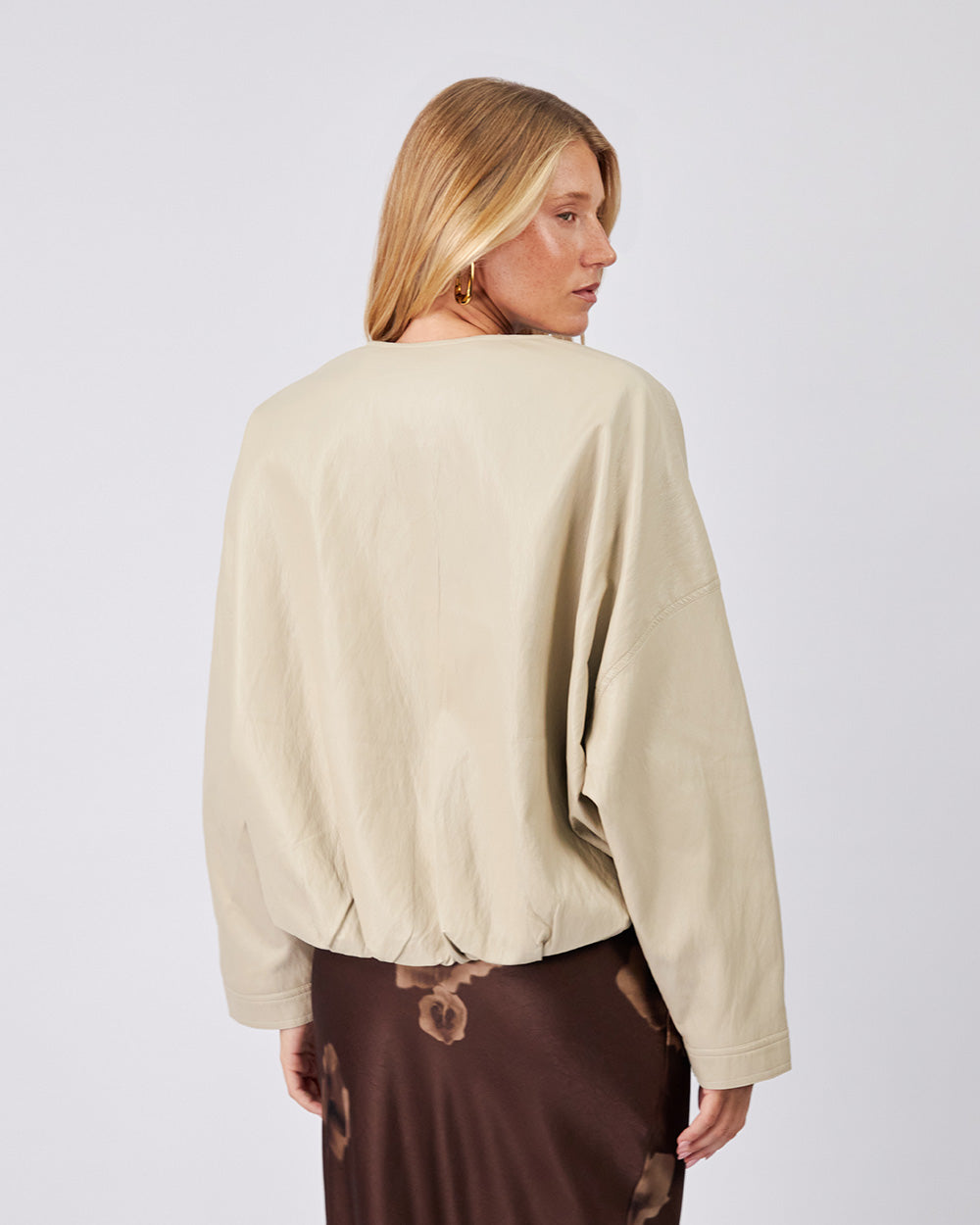 Beige Balloon Style Jacket