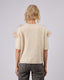 Beige Sweater With Tulle Flowers