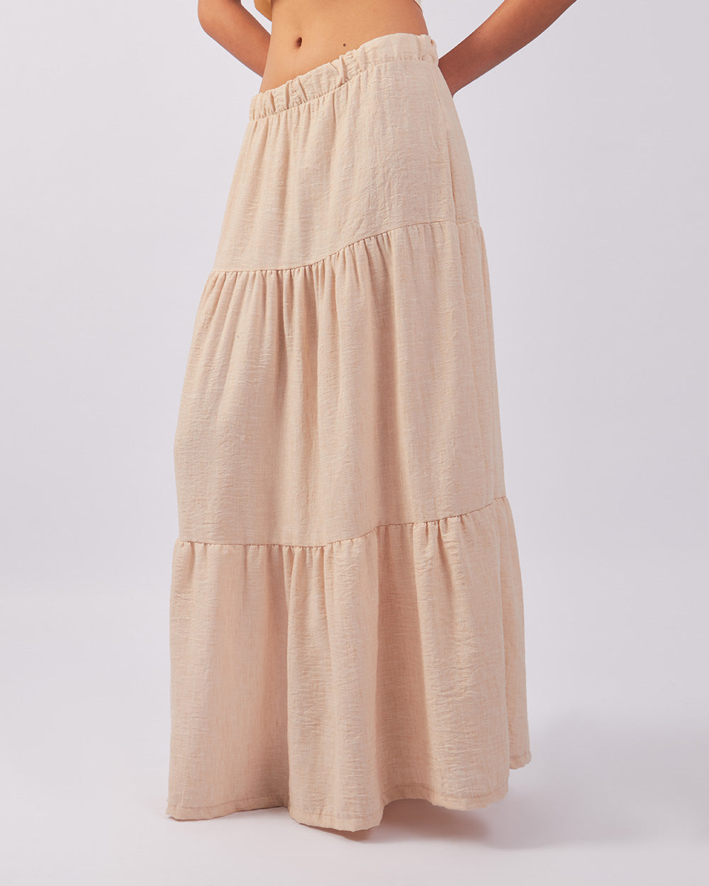 Beige Linen Skirt