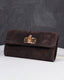 Chocolate Suede Bag With Chain Handle