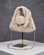 Beige Handbag Short Handle