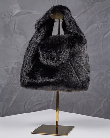 Black Handbag Short Handle