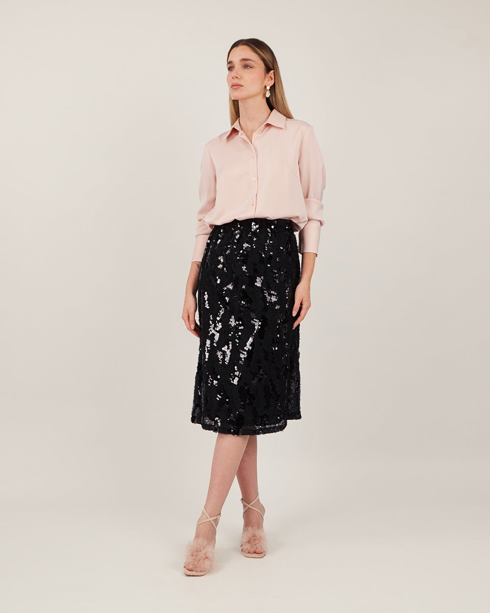 Pink Long-Sleeve Blouse