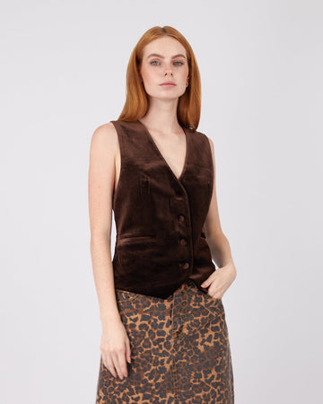Chocolate Velvet Vest
