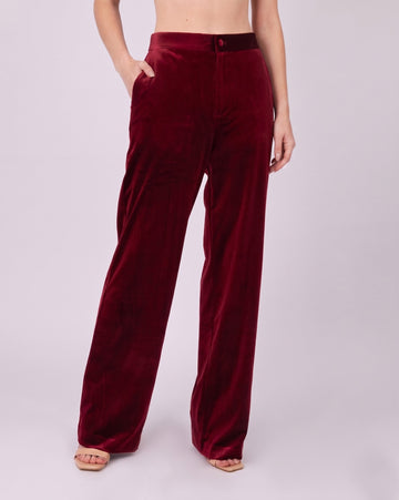 Burgundy Velvet Trousers