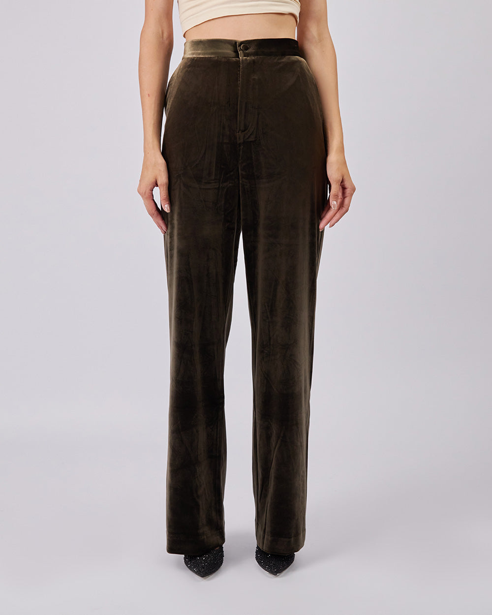 Cream Velvet Pants