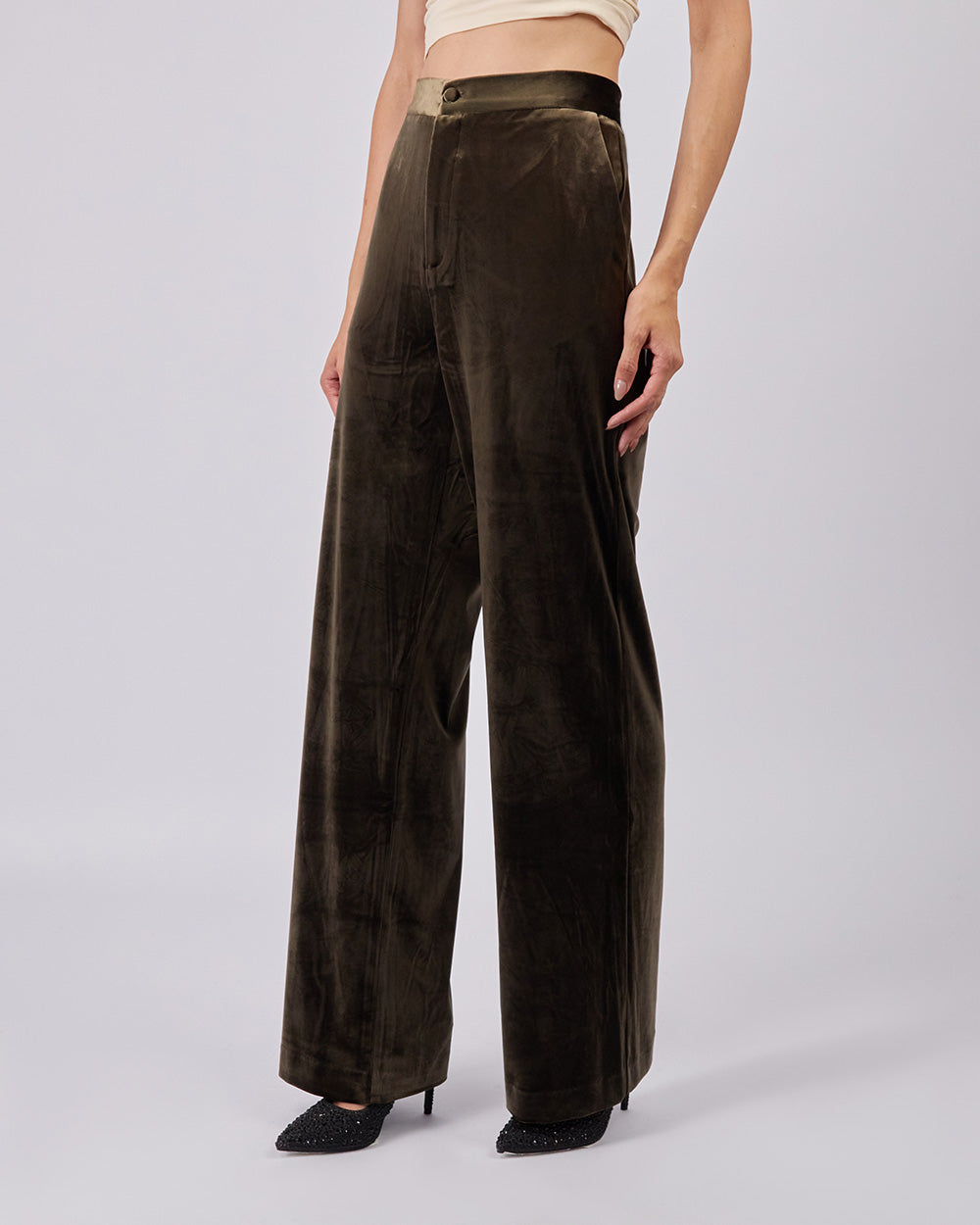 Cream Velvet Pants