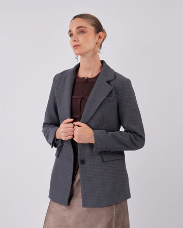 Grey Houndstooth Bag