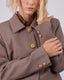 Grey Blazer Gold Buttons