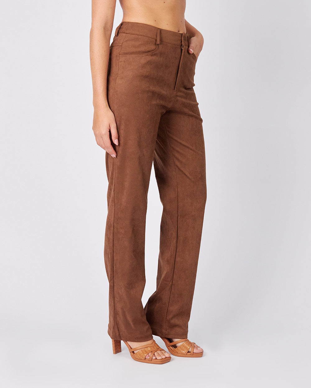 Brown Suede Pants