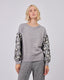 Grey Sweater Flowers