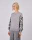 Grey Sweater Flowers