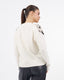 Cream/black knitted V-neck cardigan